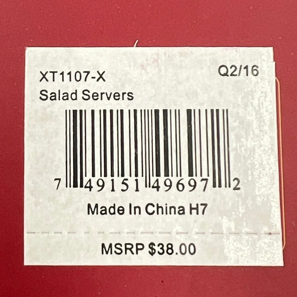 Spode Christmas Tree Salad Servers Unisex OS White Brand New Ceramic Handles